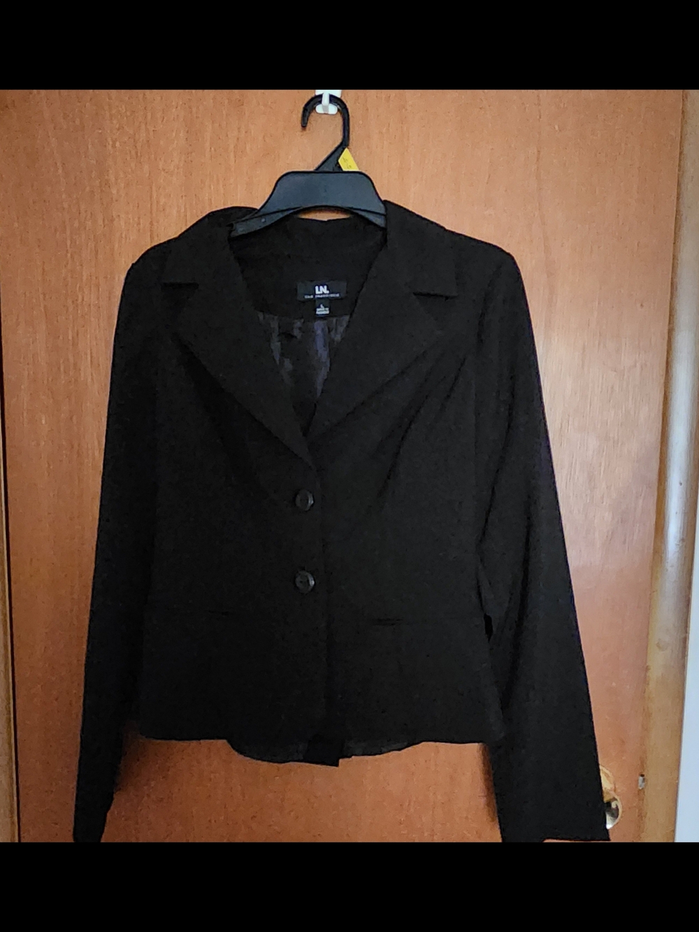 INC International Concepts Black Women's Two-Button Blazer